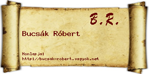 Bucsák Róbert névjegykártya