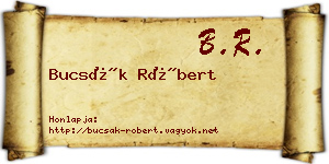 Bucsák Róbert névjegykártya